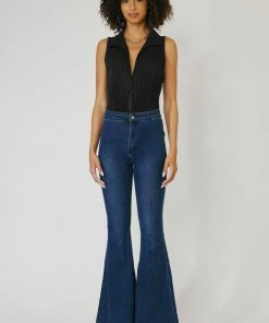 KANCAN New Arrivals Violet High Rise Super Flare Jeans