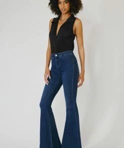 KANCAN New Arrivals Violet High Rise Super Flare Jeans