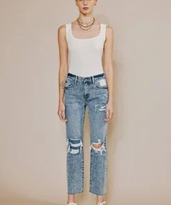 KANCAN New Arrivals Chesney High Rise Straight Leg Jeans
