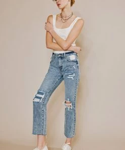 KANCAN New Arrivals Chesney High Rise Straight Leg Jeans
