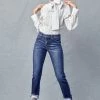 KANCAN Cane Mid Rise Slim Straight Leg Jeans
