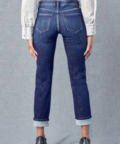 KANCAN Cane Mid Rise Slim Straight Leg Jeans