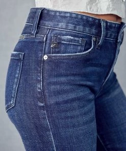KANCAN Cane Mid Rise Slim Straight Leg Jeans