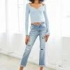 KANCAN Luxanna Mid Rise Slim Boyfriend Jeans