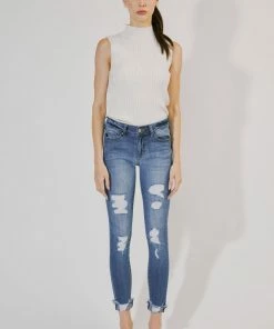 KANCAN Florence Mid Rise Super Skinny Jeans