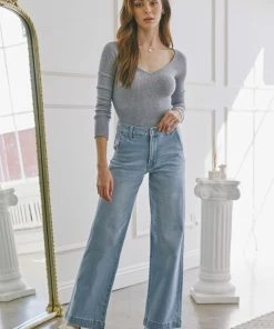 KANCAN Celine Ultra High Rise Wide Leg Jeans