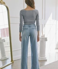 KANCAN Celine Ultra High Rise Wide Leg Jeans