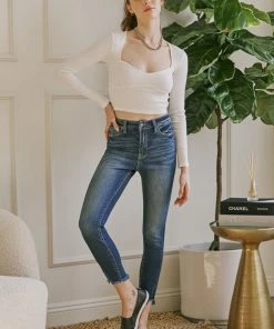 KANCAN Best Sellers Layna Ultra High Rise Ankle Skinny Jeans