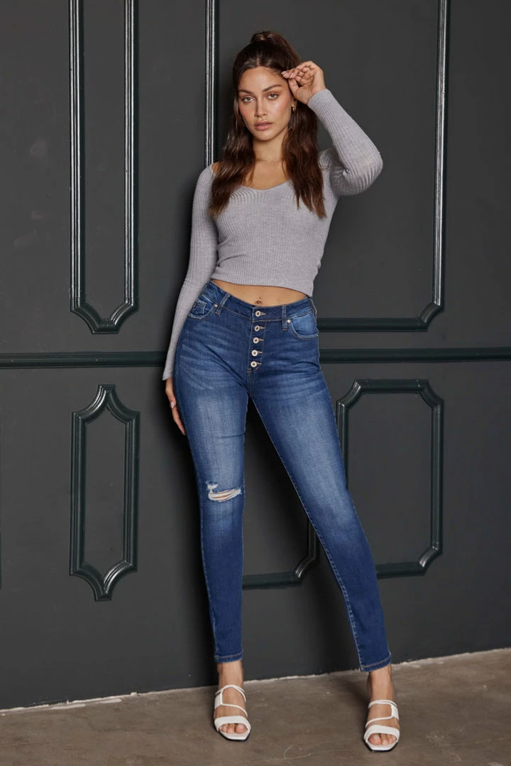 KANCAN Wesley High Rise Super Skinny Jeans - Curvy 12 KANCAN Wesley High Rise Super Skinny Jeans - Curvy