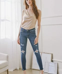KANCAN Twyla Mid Rise Super Skinny Jeans