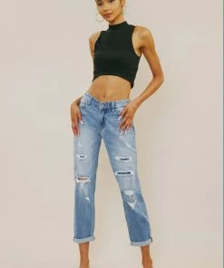KANCAN Devika Mid Rise Boyfriend Jeans