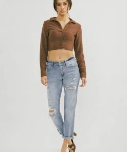 KANCAN Aries Mid Rise Boyfriend Jeans