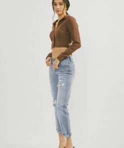 KANCAN Aries Mid Rise Boyfriend Jeans
