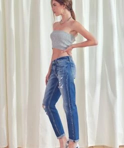 KANCAN Aries Mid Rise Boyfriend Jeans