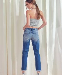 KANCAN Aries Mid Rise Boyfriend Jeans