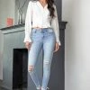 KANCAN Fleur Mid Rise Ankle Skinny Jeans