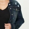 KANCAN Torrance Distressed Denim Jacket - Plus
