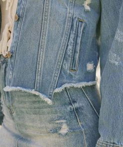 KANCAN Bianca Distressed Denim Jacket Jackets & Outwear