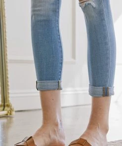 KANCAN Caroline Mid Rise Ankle Skinny Jeans