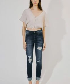 KANCAN Elvis High Rise Ankle Skinny Jeans
