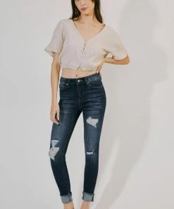 KANCAN Elvis High Rise Ankle Skinny Jeans