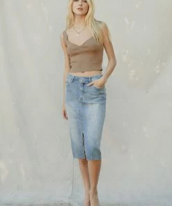 KANCAN Shorts & Skirts Iris High Rise Midi Skirt