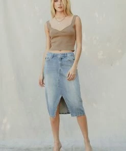 KANCAN Shorts & Skirts Iris High Rise Midi Skirt