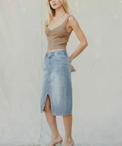 KANCAN Shorts & Skirts Iris High Rise Midi Skirt