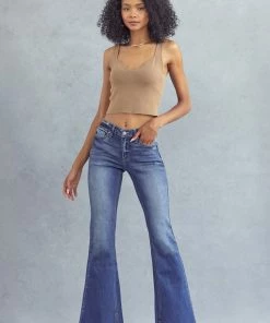 KANCAN Heidi Mid Rise Flare Jeans