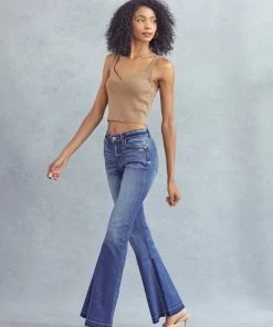 KANCAN Heidi Mid Rise Flare Jeans