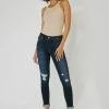 KANCAN Hudson Mid Rise Ankle Skinny Jeans