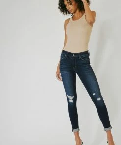 KANCAN Hudson Mid Rise Ankle Skinny Jeans