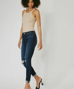 KANCAN Hudson Mid Rise Ankle Skinny Jeans