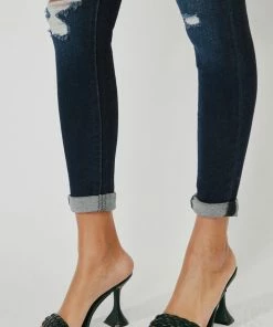 KANCAN Hudson Mid Rise Ankle Skinny Jeans