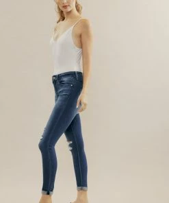 KANCAN Hudson Mid Rise Ankle Skinny Jeans