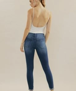 KANCAN Hudson Mid Rise Ankle Skinny Jeans