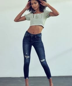 KANCAN Electra Mid Rise Ankle Skinny Jeans