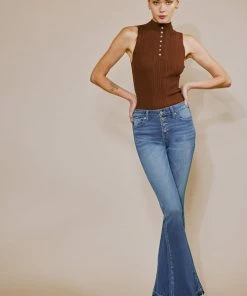 KANCAN Lurice Mid Rise Flare Flare & Bootcut