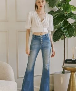 KANCAN Flare & Bootcut Sian High Rise Flare Jeans