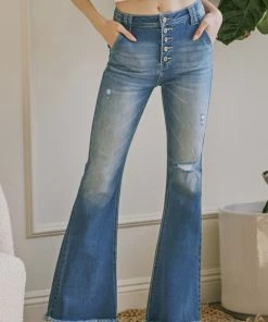 KANCAN Flare & Bootcut Sian High Rise Flare Jeans