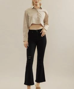 KANCAN Crystal Ultra High Rise Bootcut Jeans - Petite