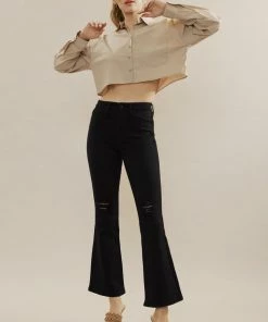 KANCAN Crystal Ultra High Rise Bootcut Jeans - Petite