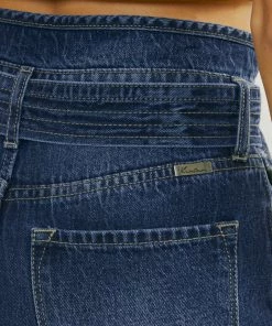 KANCAN Kaas Ultra High Rise Belted Paperbag Straight Leg Jeans