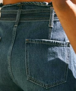 KANCAN Ilena Ultra High Rise Belted Paperbag Mom Jeans