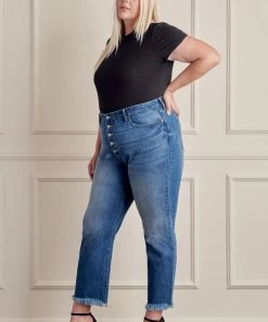 KANCAN Britanna High Rise Straight Jeans - Plus