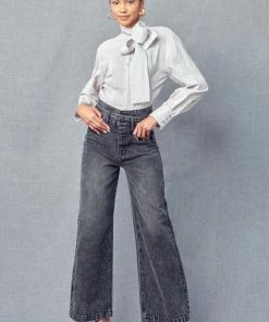 KANCAN Zinc Ultra High Rise Belted 90's Wide Leg Jeans