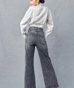 KANCAN Zinc Ultra High Rise Belted 90's Wide Leg Jeans