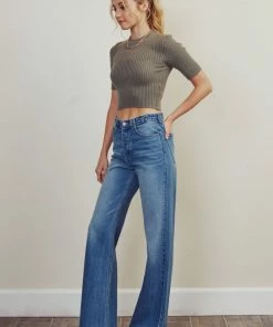 KANCAN Flare & Bootcut Charlotte Ultra High Rise 90's Flare Jeans