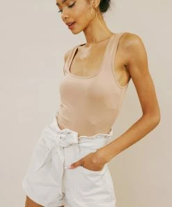 KANCAN Laquell Ultra High Rise Belted Paperbag Shorts