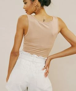 KANCAN Laquell Ultra High Rise Belted Paperbag Shorts